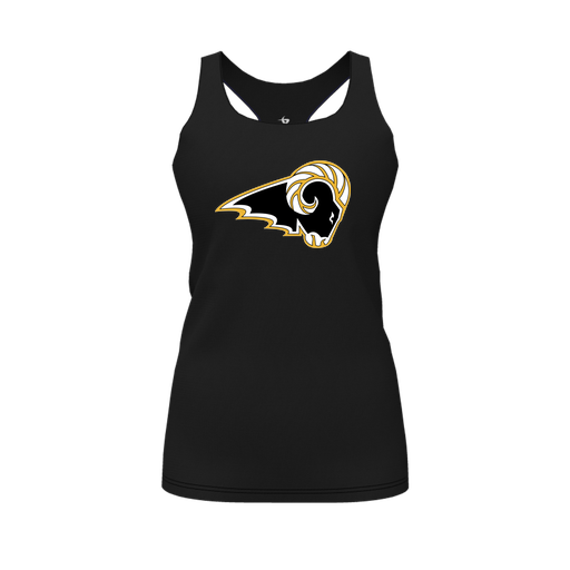 [FT0TRBBK-FYS-LOGO2] Decker Racerback Tank Top (Female Youth S, Black, Logo 2)