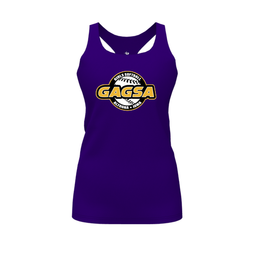 [FT0TRBPP-FYS-LOGO1] Decker Racerback Tank Top (Female Youth S, Purple, Logo 1)