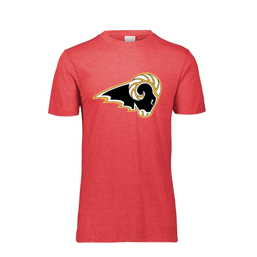 [FTSCUBRD-YS-LOGO2] Decker Youth Tri-Blend T-Shirt - Short Sleeve (Youth S, Red, Logo 2)