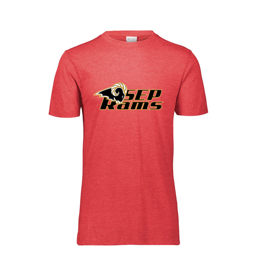 [FTSCUBRD-YS-LOGO3] Decker Youth Tri-Blend T-Shirt - Short Sleeve (Youth S, Red, Logo 3)