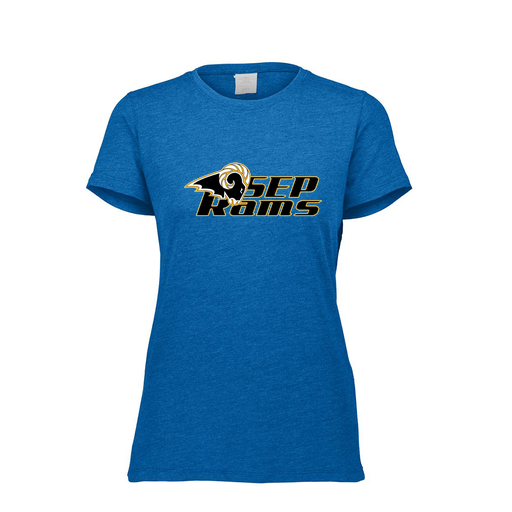 [FTSCUBRY-FAXS-LOGO3] Decker Women's Tri-Blend T-Shirt - Short Sleeve (Female Adult XS, Royal, Logo 3)