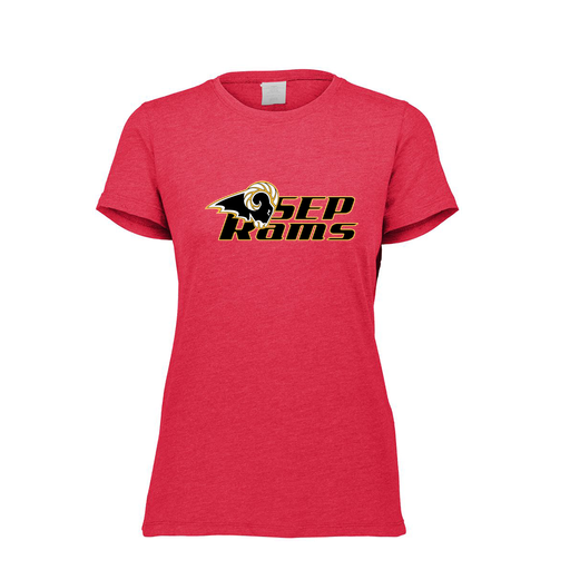 [FTSCUBRD-FAXS-LOGO3] Decker Women's Tri-Blend T-Shirt - Short Sleeve (Female Adult XS, Red, Logo 3)