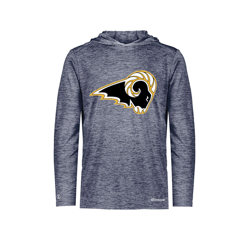 [FOLHCGNV-AS-LOGO2] Decker Men's Charge Hoodie (Adult S, Navy, Logo 2)