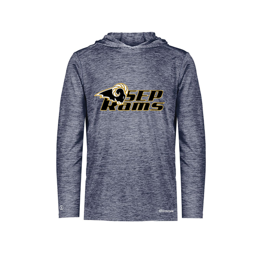 [FOLHCGNV-YS-LOGO3] Decker Youth Charge Hoodie (Youth S, Navy, Logo 3)