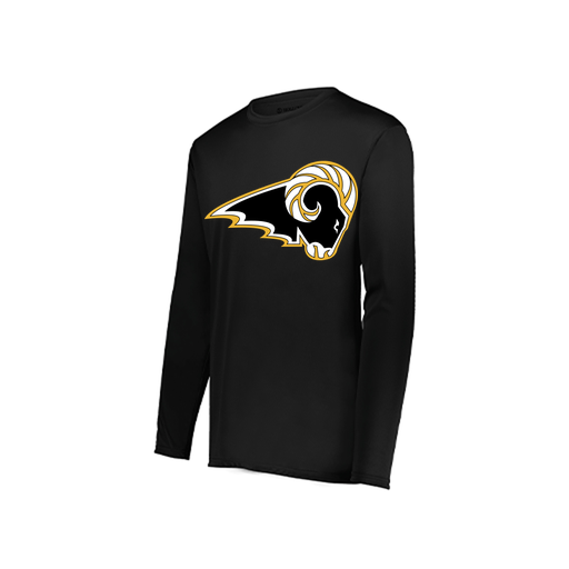 [222822.080.XS-LOGO2] Men's LS Smooth Sport Shirt (Adult XS, Black, Logo 2)