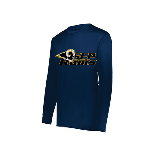 [222822.065.XS-LOGO3] Men's LS Smooth Sport Shirt (Adult XS, Navy, Logo 3)
