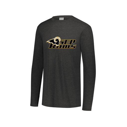 [FTLCUBBK-AXS-LOGO3] Decker Men's Tri-Blend T-Shirt - Long Sleeve (Adult XS, Black, Logo 3)