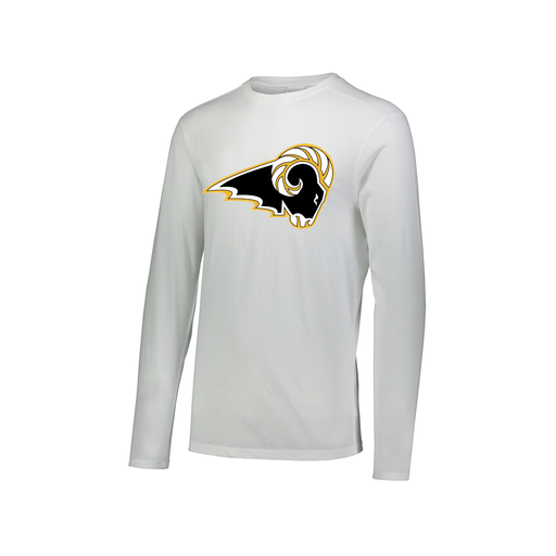 [FTLCUBWH-AXS-LOGO2] Decker Men's Tri-Blend T-Shirt - Long Sleeve (Adult XS, White, Logo 2)