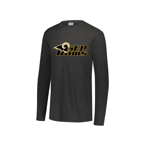 [FTLCUBBK-YS-LOGO3] Decker Youth Tri-Blend T-Shirt - Long Sleeve (Youth S, Black, Logo 3)